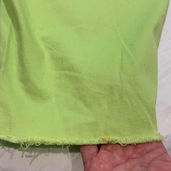 NWT Neon Green Distressed Shorts 1X - Picture 9 of 9